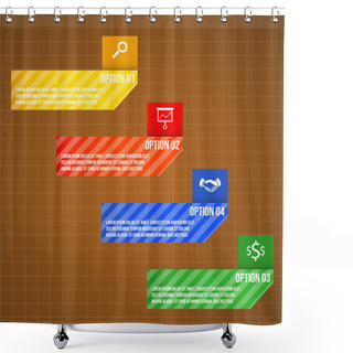Personality  Steps Process Arrows. Vector Illustration Shower Curtains