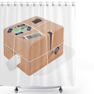 Personality  Mail Package Illustration Shower Curtains