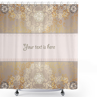 Personality  Abstract Backround Pale Brown Lace Shower Curtains
