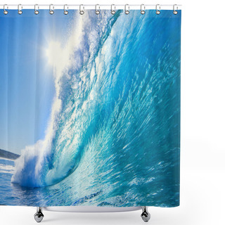 Personality  Blue Ocean Wave Shower Curtains
