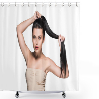 Personality  Ponytail Shower Curtains