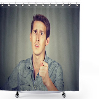 Personality  Man Giving Thumb, Finger Figa Gesture You Get Zero Nothing  Shower Curtains