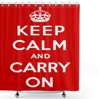 Personality  Keep Calm And Carry On Shower Curtains