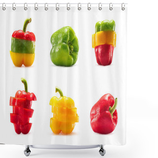 Personality  Collection Of Bell Peppers  Shower Curtains