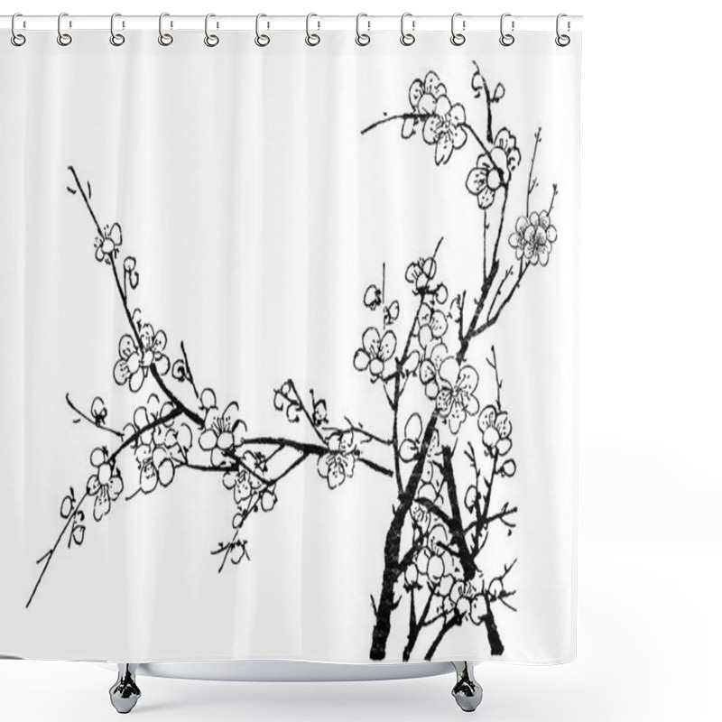 Personality  Chinese painting shower curtains