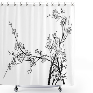 Personality  Chinese Painting Shower Curtains