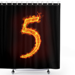 Personality  Fire Numbers, 5 Shower Curtains