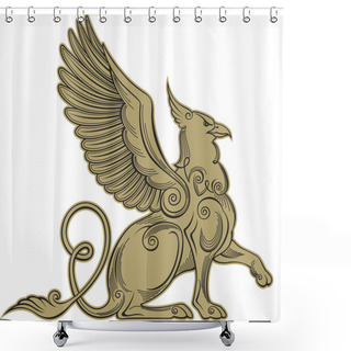 Personality  Griffin - A Mythical Creature With The Head, Claws And Wings Of  Shower Curtains