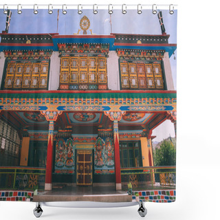 Personality  Monumental Ancient Building In Leh City, Indian Himalayas  Shower Curtains