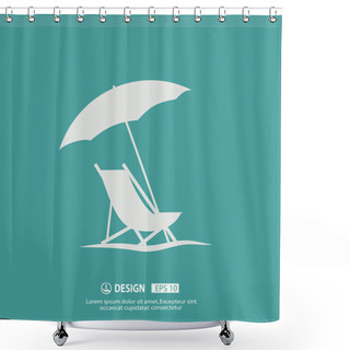 Personality  Pictograph Of Summer Vacation Shower Curtains