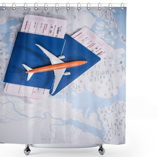 Personality  Flight Tickets Shower Curtains