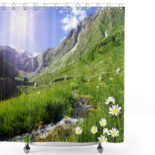 Personality  Mountain Landscape Shower Curtains