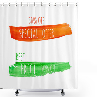 Personality  Smear A Watercolor Painting.  Shower Curtains
