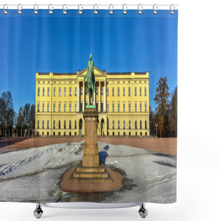 Personality  Royal Palace Of Oslo Shower Curtains