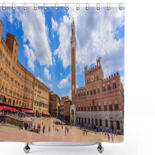 Personality  Siena -  Piazza Del Campo - Old Historic City In Italy Shower Curtains