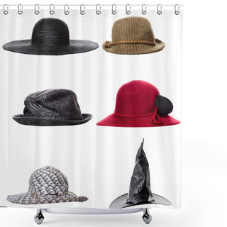 Personality  Set Of Vintage Hats Shower Curtains