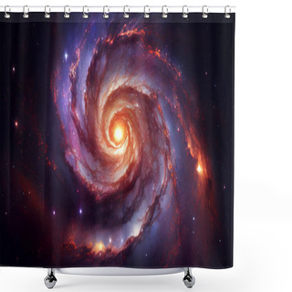 Personality  Spiral Galaxy In Space. Science Fiction Wallpaper. Elements Of This Image Furnished By Nasa Shower Curtains