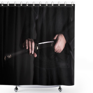 Personality  Man With Katana Shower Curtains