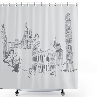 Personality  Cities Of The World. Italy, Rome Shower Curtains