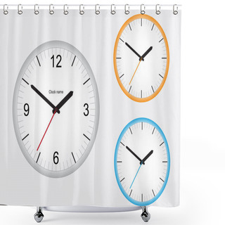 Personality  Clock Shower Curtains