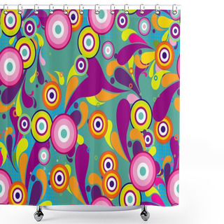 Personality  Grungy Background With Creative Artwork Shower Curtains