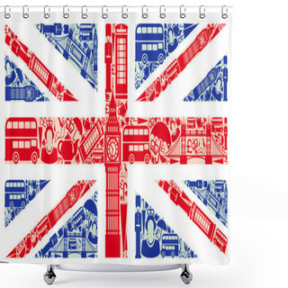 Personality  Flag Of England Shower Curtains