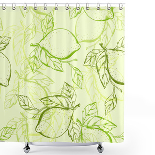 Personality  Lemon Seamless Pattern Shower Curtains