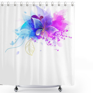 Personality  Watercolor Colorful Flowers Shower Curtains