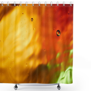 Personality  Beautiful Abstract Orange, Red And Green Color Background From Mixed Water And Oil   Shower Curtains