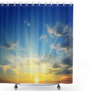 Personality  The Sun Above The Horizon Shower Curtains