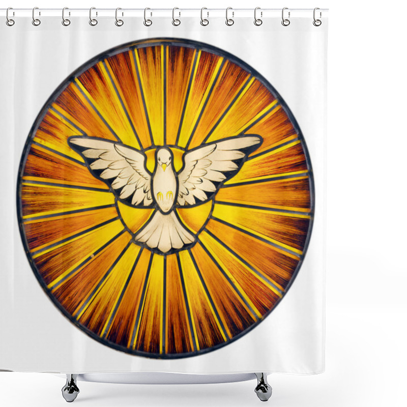 Personality  Holy Spirit Stained Glass Shower Curtains