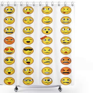 Personality  Smiles Shower Curtains