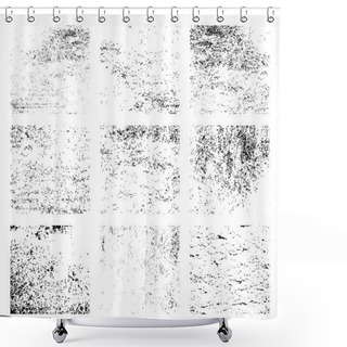 Personality  Grunge Texture Overlay Set, Vector Illustration Shower Curtains