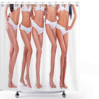 Personality  Women Wearing Panties Shower Curtains
