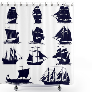 Personality  The Contours Of The Sailing Ships Shower Curtains