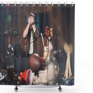 Personality  Young Man After Party  Shower Curtains