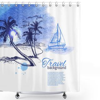 Personality  Travel And Holiday Background Shower Curtains