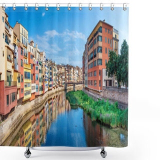 Personality  View Of Jewish Quarter In Girona. Spain. Shower Curtains