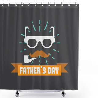 Personality  Father's Day Greeting Card Shower Curtains