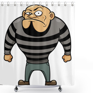 Personality  Cartoon Prisoner Shower Curtains