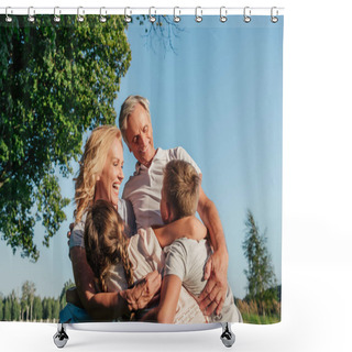 Personality  Happy Family Shower Curtains