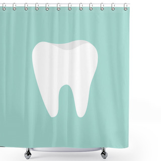 Personality  Tooth Icon. Oral Dental Hygiene. Shower Curtains