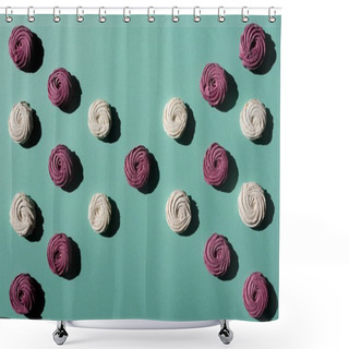Personality  Bow Of Berry And White Marshmallows  Shower Curtains