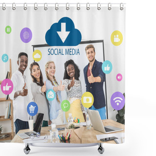 Personality  Social Media Concept  Shower Curtains
