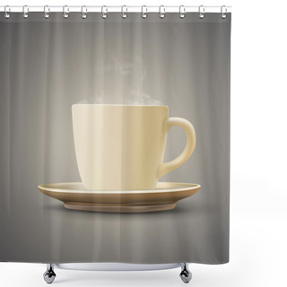 Personality  Coffee Cup. Vector Illustration Shower Curtains