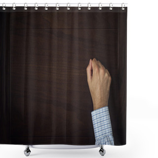 Personality  Hand Is Knocking On The Door Shower Curtains