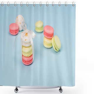 Personality  Macarons Tying With White Ribbon For Gift Shower Curtains