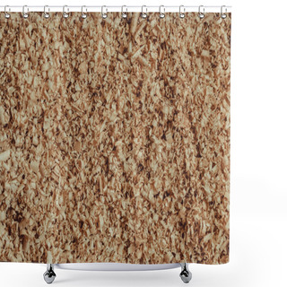 Personality  Pile Of Wood Chips Shower Curtains