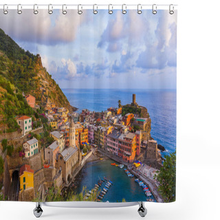 Personality  Vernazza In Cinque Terre - Italy Shower Curtains