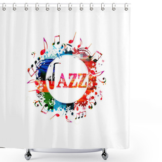 Personality  Jazz Festival Poster Shower Curtains